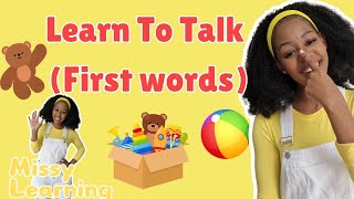 First Words amp Sentences  Learn To Talk  Speech Delay Practice Video for Toddlers and Babies [upl. by Dnomal]