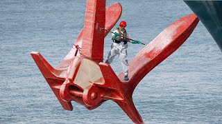 How US Navy Maintain the Gigantic Anchors of US Aircraft Carrier [upl. by Maurizia622]