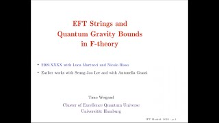 EFT strings and Quantum Gravity bounds in Ftheory [upl. by Nnaeoj]