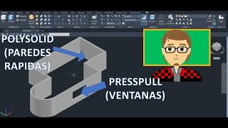 Polisolid presspull Autocad HACER UNA CASA EN 3D RAPIDAMENTE [upl. by Peppard]