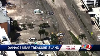 Cleanup begins after extensive Hurricane Helene damage in St Pete Beach Tampa Bay Fort Myers [upl. by Pond]