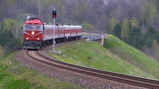 ТЭП700347 со скорым поездом  TEP700347 with a fast passenger train [upl. by Preston]