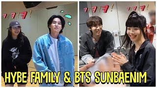 Hybe Family With Their BTS Sunbaenim [upl. by Bergman]