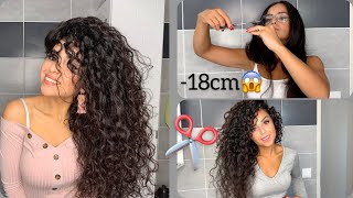 3 TECHNIQUES POUR COUPER SES CHEVEUX SOIMÊME  ROUTINE CHEVEUX BOUCLÉS [upl. by Maltzman84]