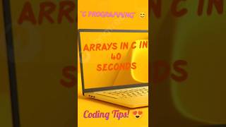 Mastering Arrays in C in 40 Seconds 🔢✨cprogramming best ytshorts [upl. by Mordecai]