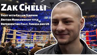 Zak Chelli talks defending his British Middleweight title against Callum Simpson on August 3 [upl. by Chesnut]