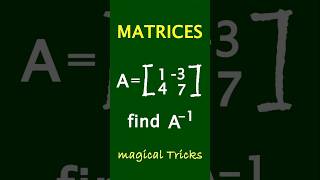 Can You Inverse a 2x2 Matrix in 10 Seconds  matrices class 12 [upl. by Atteuqal273]