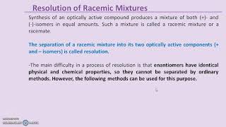 Recemization and Resolution of Racemic mixture [upl. by Adrea325]