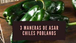 ⭕Como asar Chiles Poblanos3 formas de ASAR un chile Poblano⭕ [upl. by Ultann]