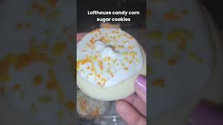 Lofthouse candy corn sugar cookies 💛🧡🤍 cookies lofthouse sugarcookies falltreats shorts snacks [upl. by Tay]