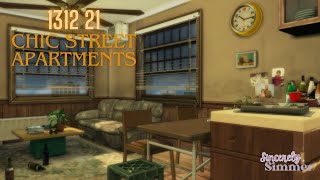 1312 21 Chic Street Apartments  Sims 4  Speed Build  CC [upl. by Rauch]