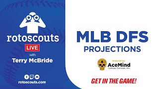 MLB DFS Strategy  DraftKings amp FanDuel Thursday Main Slate 66 rotoscouts MLB Lineup Card LIVE [upl. by Tierell]