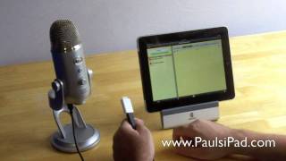 Yeti Microphone  Recording High Quality Audio On The iPad [upl. by Krystin]