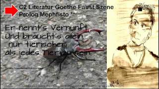 C2 Literatur Goethe Faust Szene Prolog Mephisto spottet [upl. by Lough62]