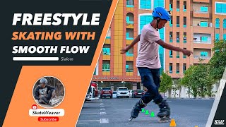 Freestyle Slalom Skating with Smooth Flow  Must Watch [upl. by Seys]