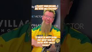 Simon Whitlock doesn’t rate England’s chances at the worldcupofdarts michaelsmith lukehumphries [upl. by Adnohser227]