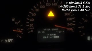 Mercedes E500 W210 Acceleration 0258 kmh top speed [upl. by Talmud24]