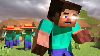 Steve become Herobrine 1  Minecraft Animation [upl. by Ilbert]