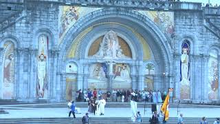 Procession Mariale aux flambeaux at the Sanctuaire de Lourdes  11 July 2024 [upl. by Neehsas]