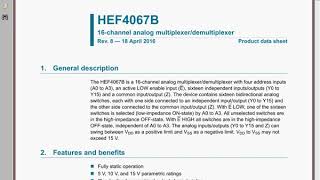 HEF4067 16channel analog multiplexerdemultiplexer [upl. by Poler]