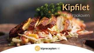 Kipfilet uit de rookoven  Kipreceptennl Lekker met zelfgemaakte koolsalade [upl. by Eseilenna]