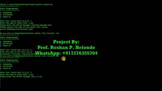 Audio Steganography Using Python Project With Source Code  Message Hiding In Audio Python Project [upl. by Anirtik294]