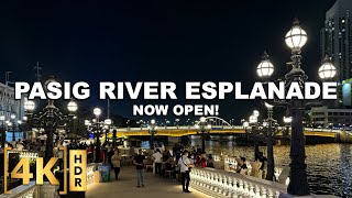 The NEW Pasig River Esplanade is NOW OPEN to the Public  Walking Tour with Fireworks  Philippines [upl. by Schulze884]