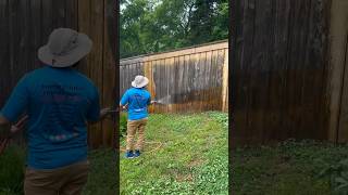 How to Wash a Wood Fence in 15 Seconds [upl. by Einahpet]