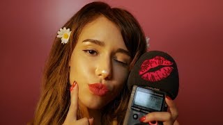 ASMR TASCAM for Deep Relaxation  Kissing Mouth Brushing and Visual Triggers no talking 😴 [upl. by Erland]