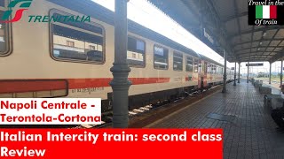 2nd class italian INTERCITY train very comfortable REVIEW  From Naples to Tuscany with Intercity [upl. by Airekat46]