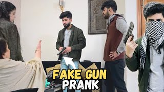 Fake Gun Prank On Family🔫 Mom Got Angry😭 prankonmom fakegunprank prank likeandsubscribe [upl. by Aremahs]