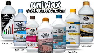 How to remove cloth stains uniwax Cloth stain remover [upl. by Folger]