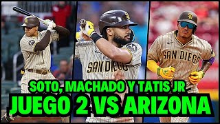 Juan Soto🔥Manny Machado🔥Tatis Jr Actuación Juego 2 Vs Arizona [upl. by Miarzim894]