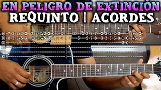 Tutorial  En peligro de extinción  La adictiva  Requinto  Acordes  TABS [upl. by Naffets]