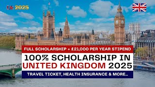 Apply For Fully Funded UK Scholarship 2025  NO Application Fee [upl. by Bronwen558]