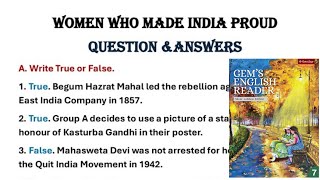 Women Who Made India Proud Class 7 chapter 6 question answers and exercise solutions [upl. by Kentiggerma660]