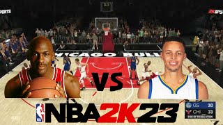 1996 Bulls vs 2016 Warriors 2K23 gameplay bulls warriors nba 2k michaeljordan stephencurry [upl. by Klapp]