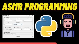 ASMR Programing  Python Tkinter Data Entry  No Talking [upl. by Kenwrick630]