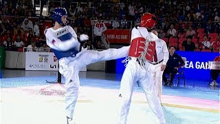 Cambodia vs Philippines  Taekwondo M 87kg Quarterfinal  2019 SEA Games [upl. by Portingale]