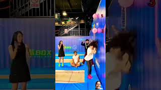 trampoline moment trampoline basketball parkour camedy basket funny challenge sports [upl. by Enogitna]