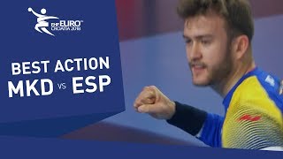 Unbelievable Perez de Vargas leaves Macedonians in despair  Mens EHF EURO 2018 [upl. by Long433]