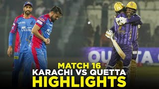 PSL 9  Full Highlights  Karachi Kings vs Quetta Gladiators  Match 16  M2A1A [upl. by Ariday]