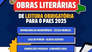 Divulgado  Obras Literárias  PAES 2025 UEMA UEMASUL [upl. by Lleumas]