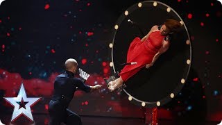 Can knife throwing act Tyrone amp Mina avoid the chop  SemiFinal 1  Britain’s Got Talent 2017 [upl. by Alitha687]