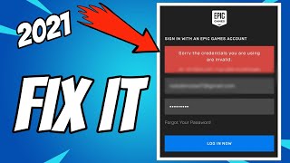 How to fix sorry the credentials you are using are invalid on epic games launcher [upl. by Hosea]