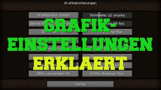 Minecraft Grafikeinstellungen  Erklärt [upl. by Kyte]