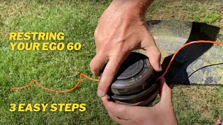 Replacing the String Trimmer Line on the EGO 60 56Volt Trimmer [upl. by Pierro]