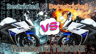 Restricted Vs DeRestricted Yamasaki YM50RE [upl. by Zwick418]