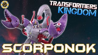 Tranformers Kingdom Scorponok Video Review [upl. by Dovev391]