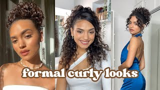 Curly hairstyles for formal occasions Tutorials [upl. by Burke153]